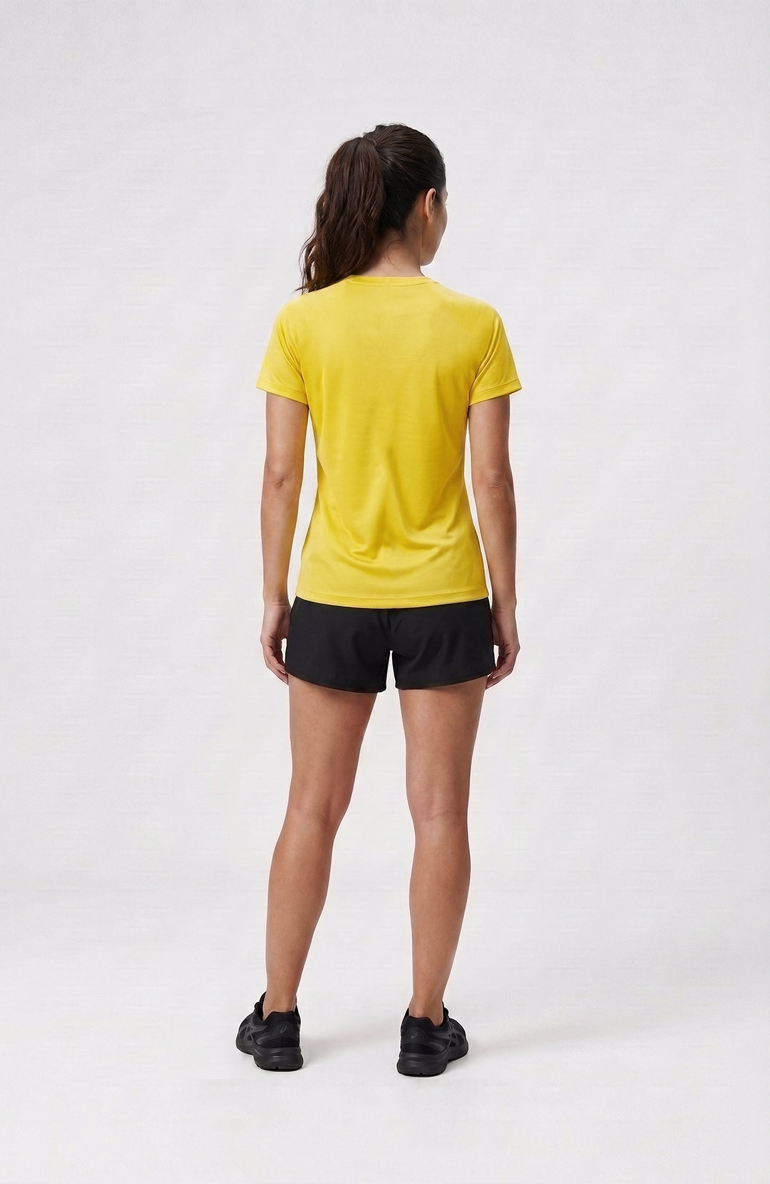 Regata esportiva Sport Classic feminina amarelo canário Bázico, poliamida com toque gelado e secagem rápida #Cor_Amarelo Canário