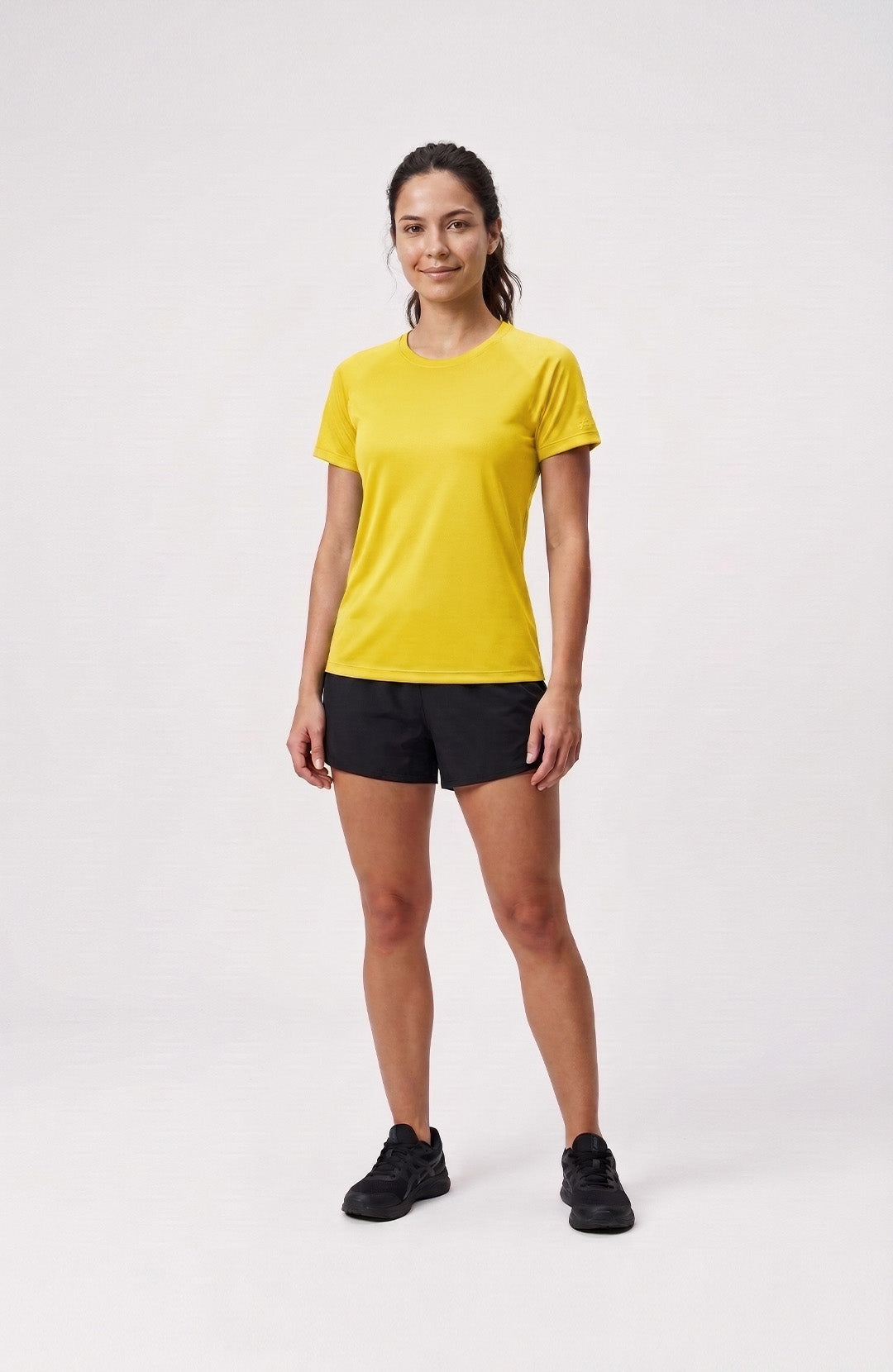 Regata esportiva Sport Classic feminina amarelo canário Bázico, poliamida com toque gelado e secagem rápida #Cor_Amarelo Canário