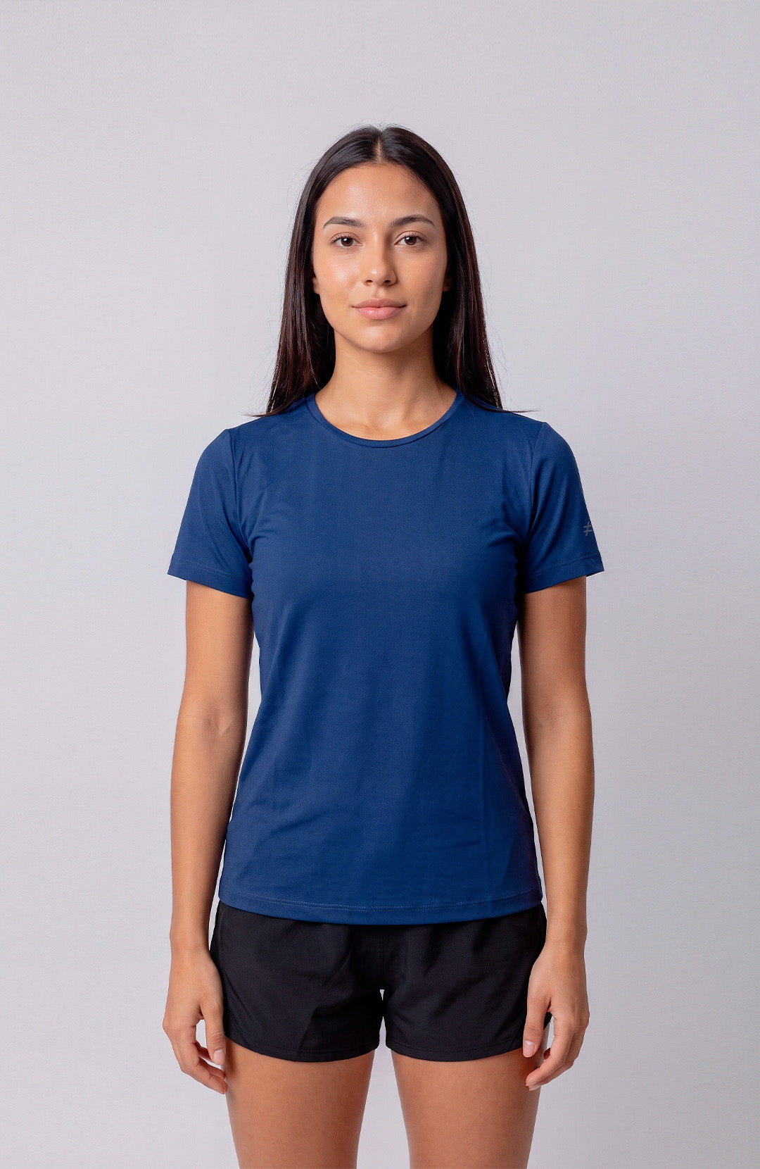Regata esportiva Sport Classic feminina azul escuro Bázico, poliamida com toque gelado e secagem rápida #Cor_Azul Escuro