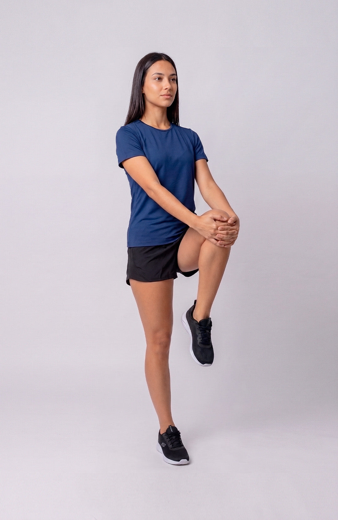 Regata esportiva Sport Classic feminina azul escuro Bázico, poliamida com toque gelado e secagem rápida #Cor_Azul Escuro