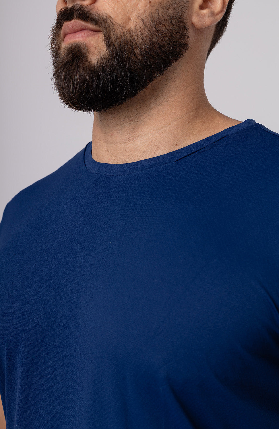 Regata esportiva Sport Classic masculina azul escuro Bázico, poliamida com toque gelado e secagem rápida #Cor_Azul Escuro