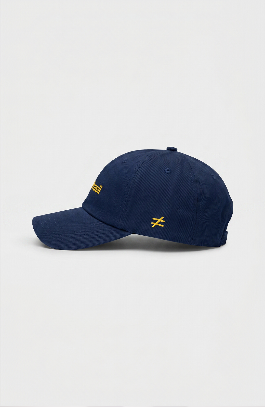 Boné Bázico Duo bicolor azul-marinho e amarelo aba estruturada, acessório streetwear premium #Cor_Azul-marinho / Amarelo