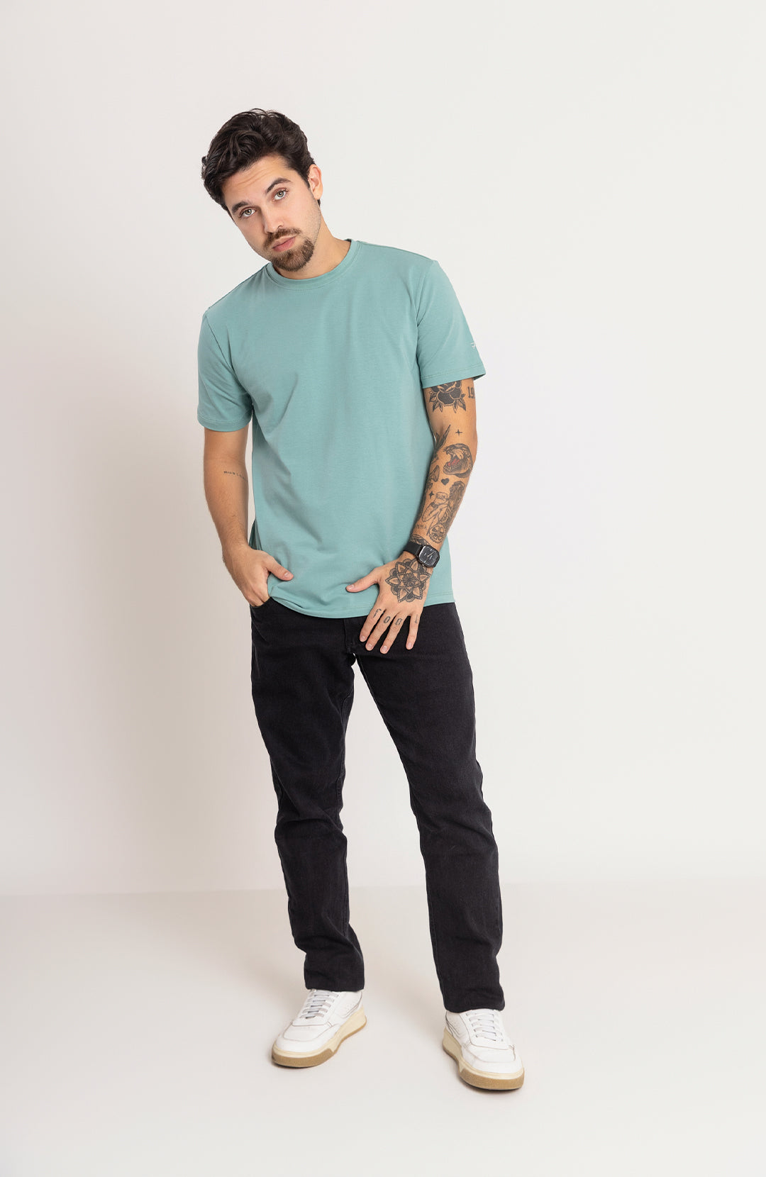 Camiseta Bázica Regular masculina bali Bázico, algodão Powerful com caimento clássico #Cor_Bali