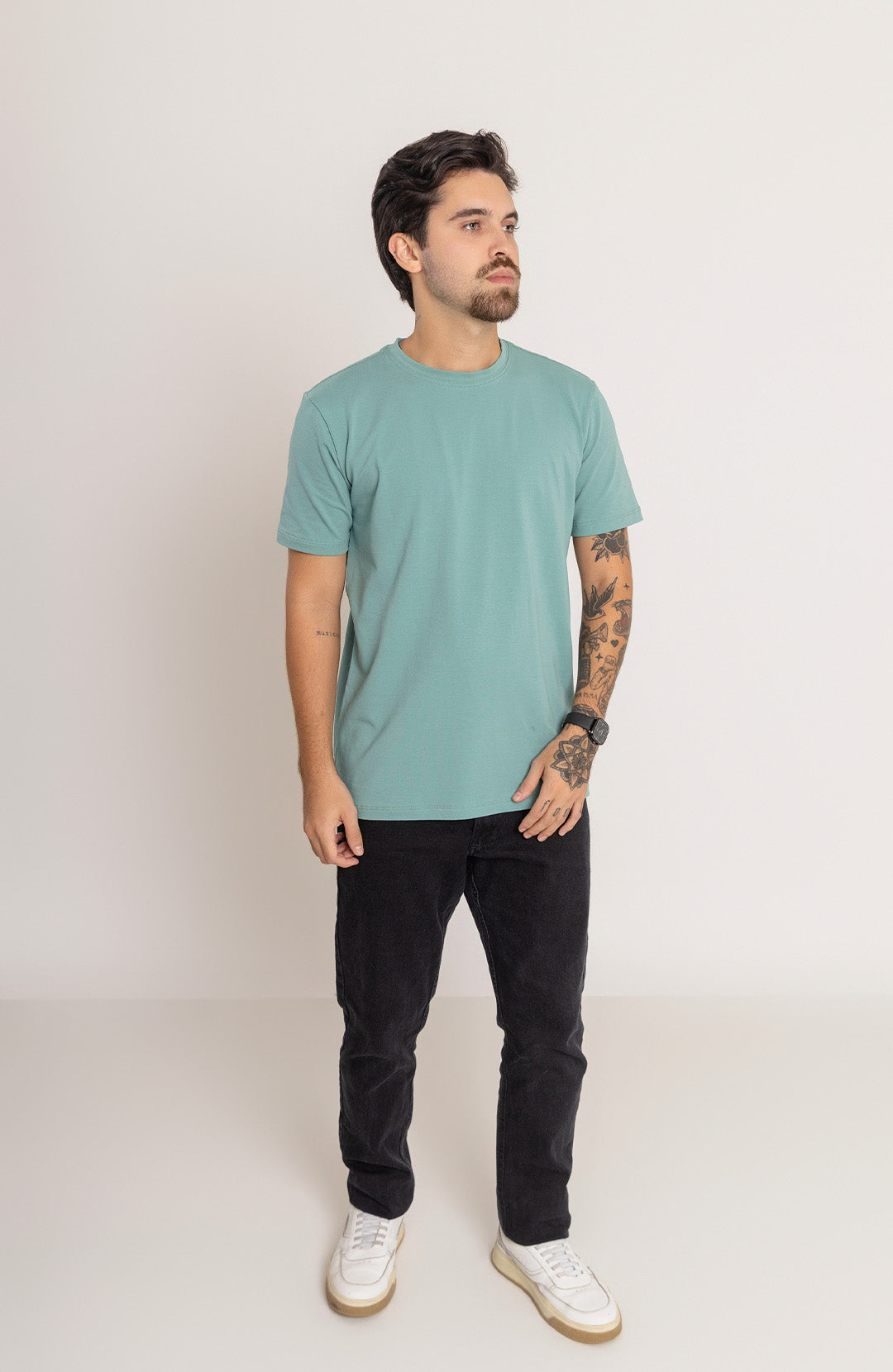 Camiseta Bázica Regular masculina bali Bázico, algodão Powerful com caimento clássico #Cor_Bali