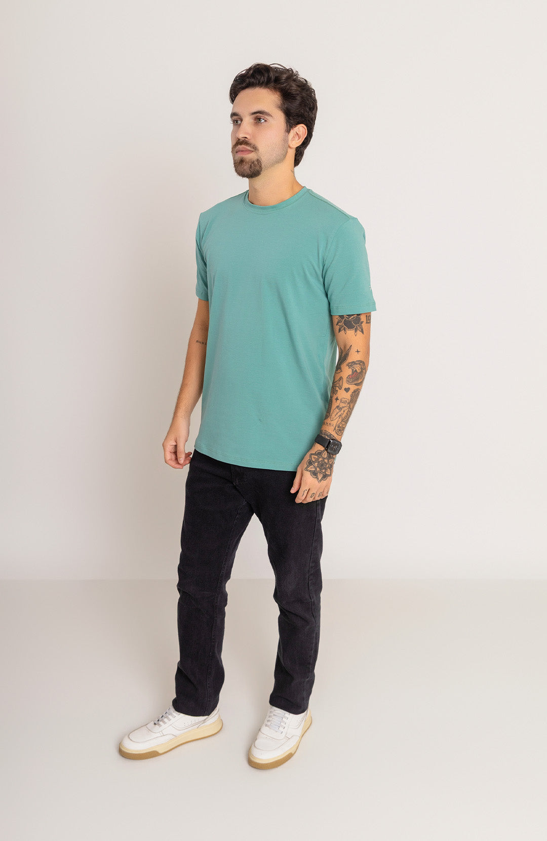 Camiseta Bázica Regular masculina bali Bázico, algodão Powerful com caimento clássico #Cor_Bali