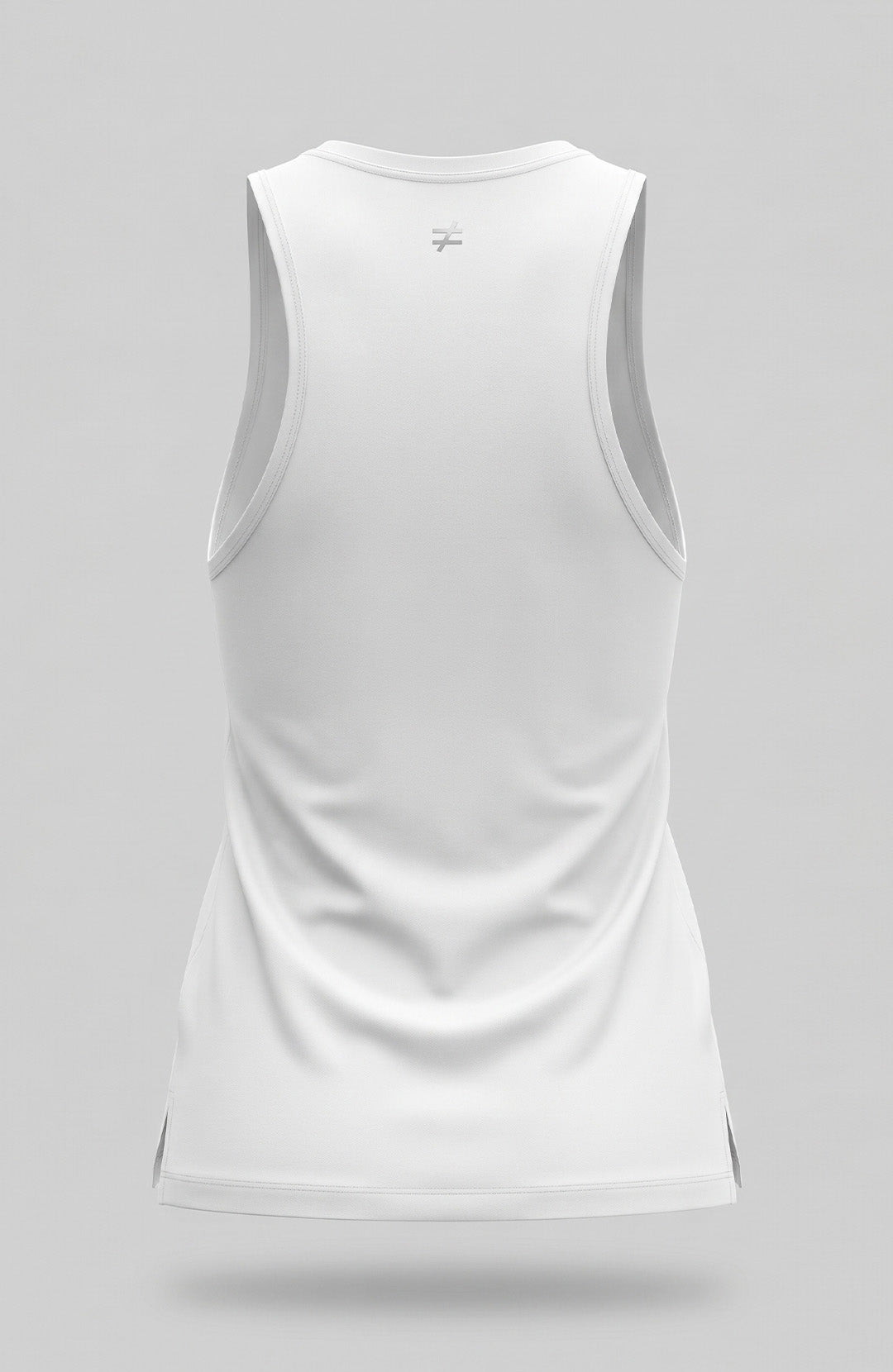 Regata esportiva Sport Light feminina branca Bázico, poliamida leve com toque gelado e tecnologia Dry #Cor_Branco