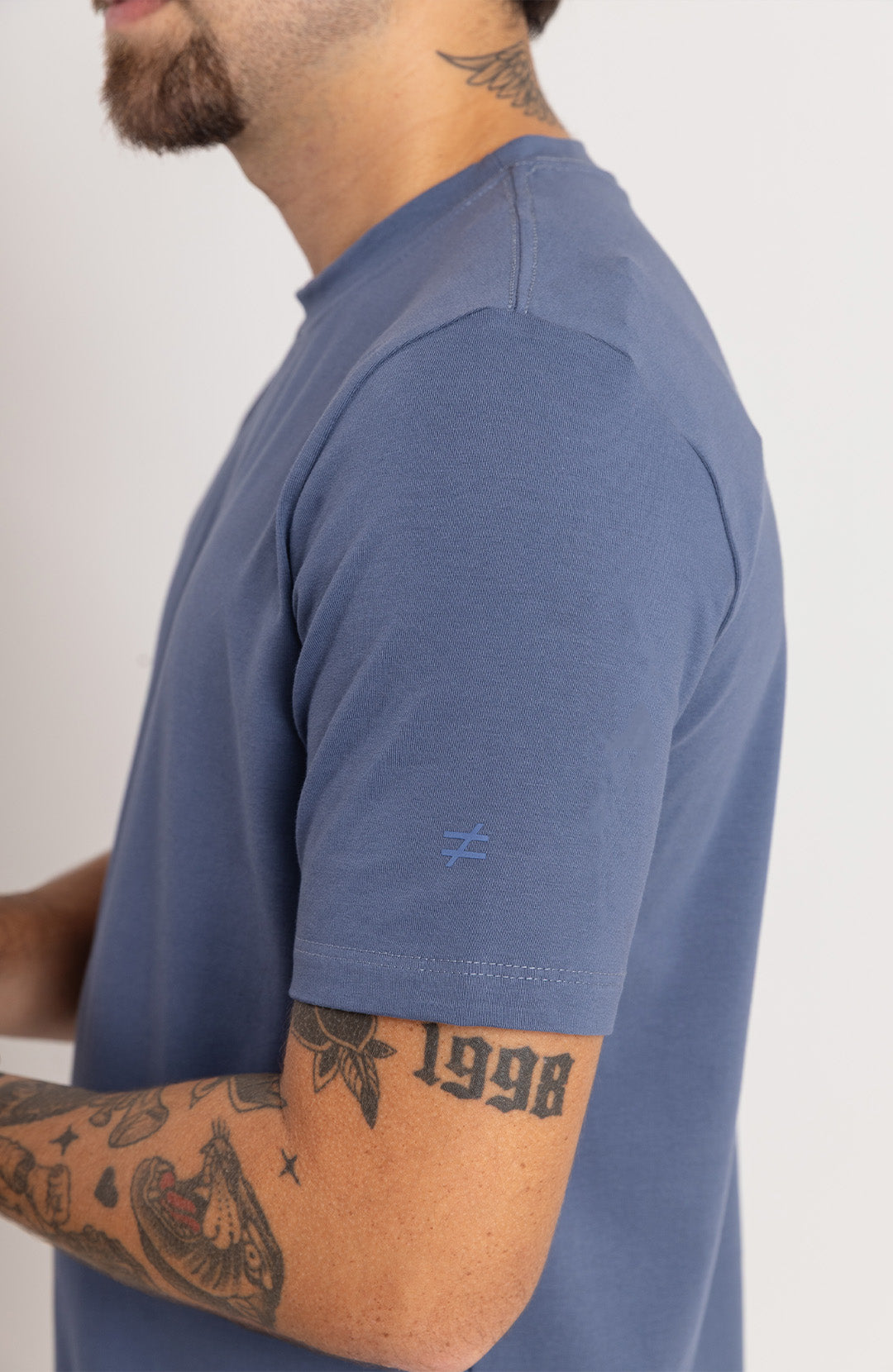 Camiseta Bázica Regular masculina cold blue Bázico, algodão Powerful com caimento clássico #Cor_Cold Blue
