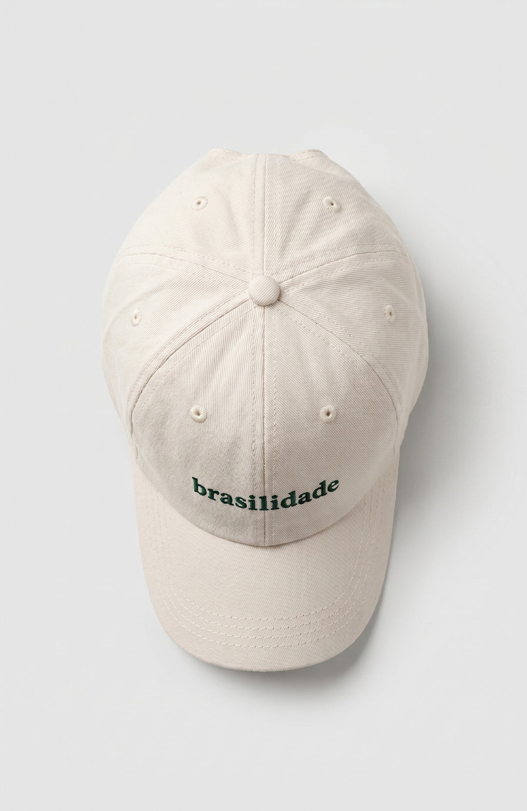 Boné Bázico Duo bicolor cru e verde aba estruturada, acessório streetwear premium #Cor_Cru / Verde