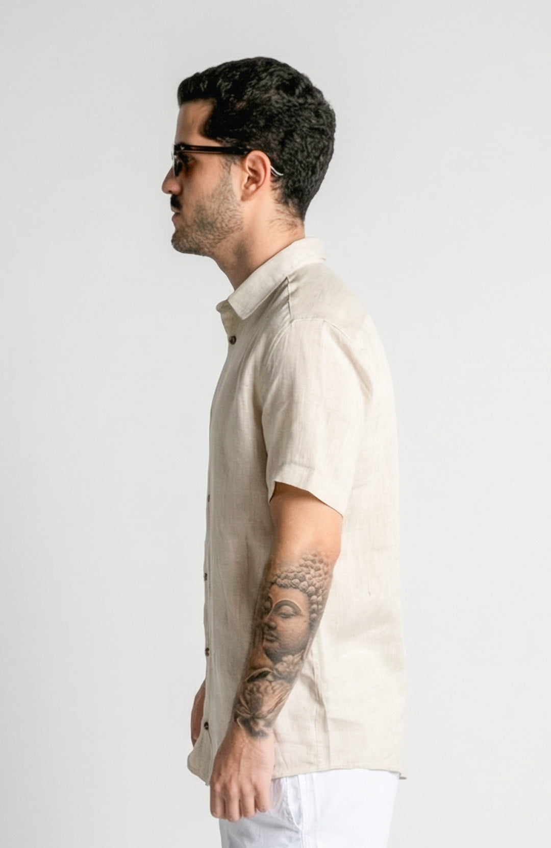 Camisa Linho Manga Curta