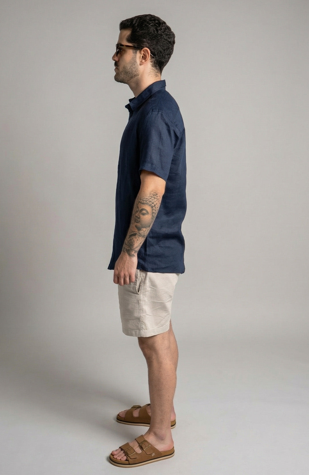 Camisa Linho Manga Curta