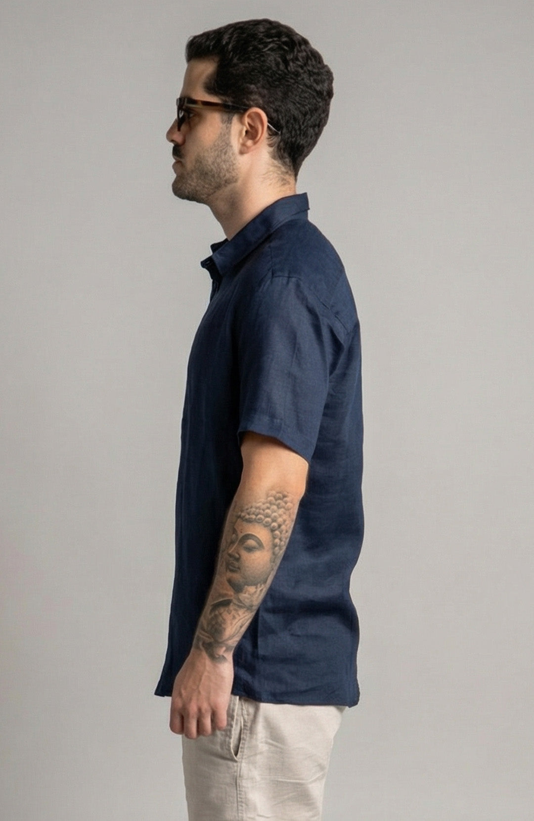 Camisa Linho Manga Curta