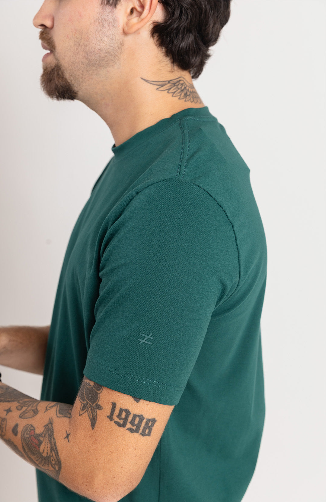 Camiseta Bázica Regular masculina esmeralda Bázico, algodão Powerful com caimento clássico #Cor_Esmeralda