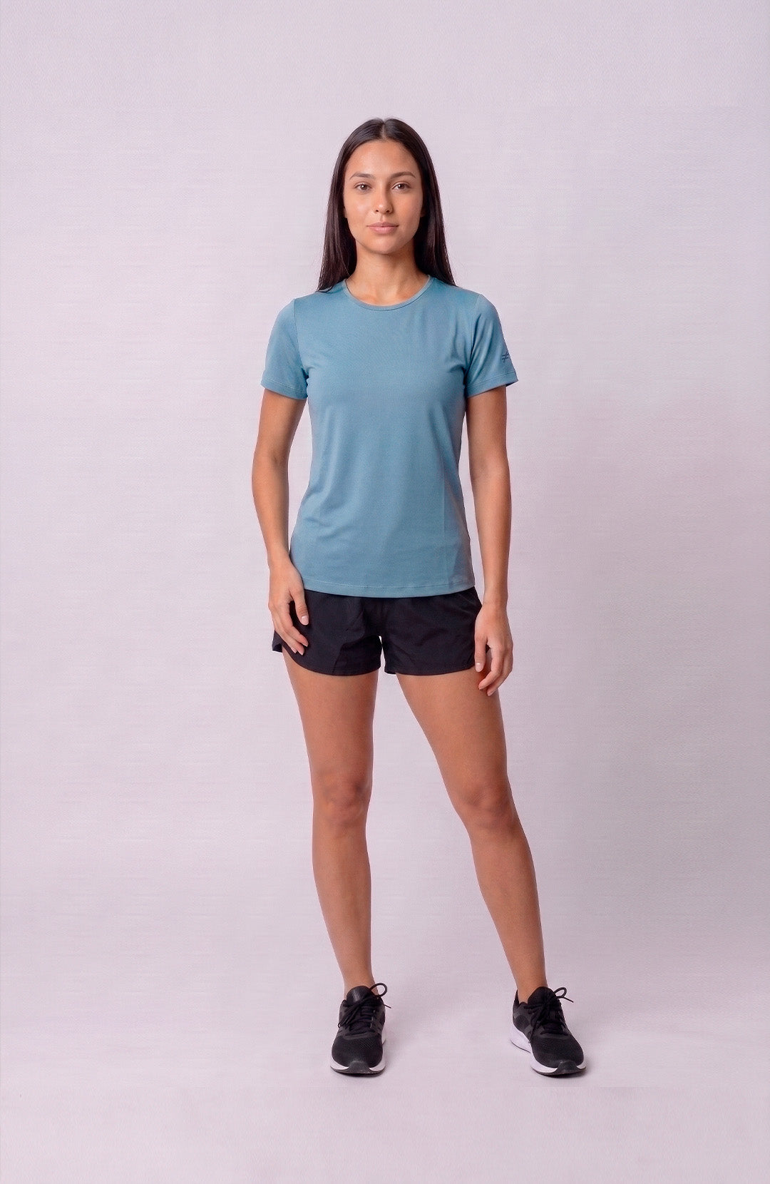 Regata esportiva Sport Classic feminina ocean Bázico, poliamida com toque gelado e secagem rápida #Cor_Ocean