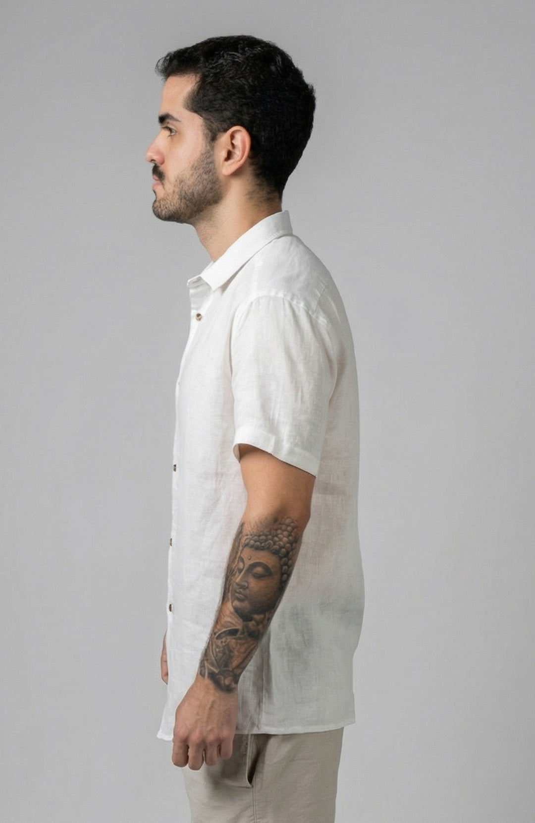 Camisa Linho Manga Curta