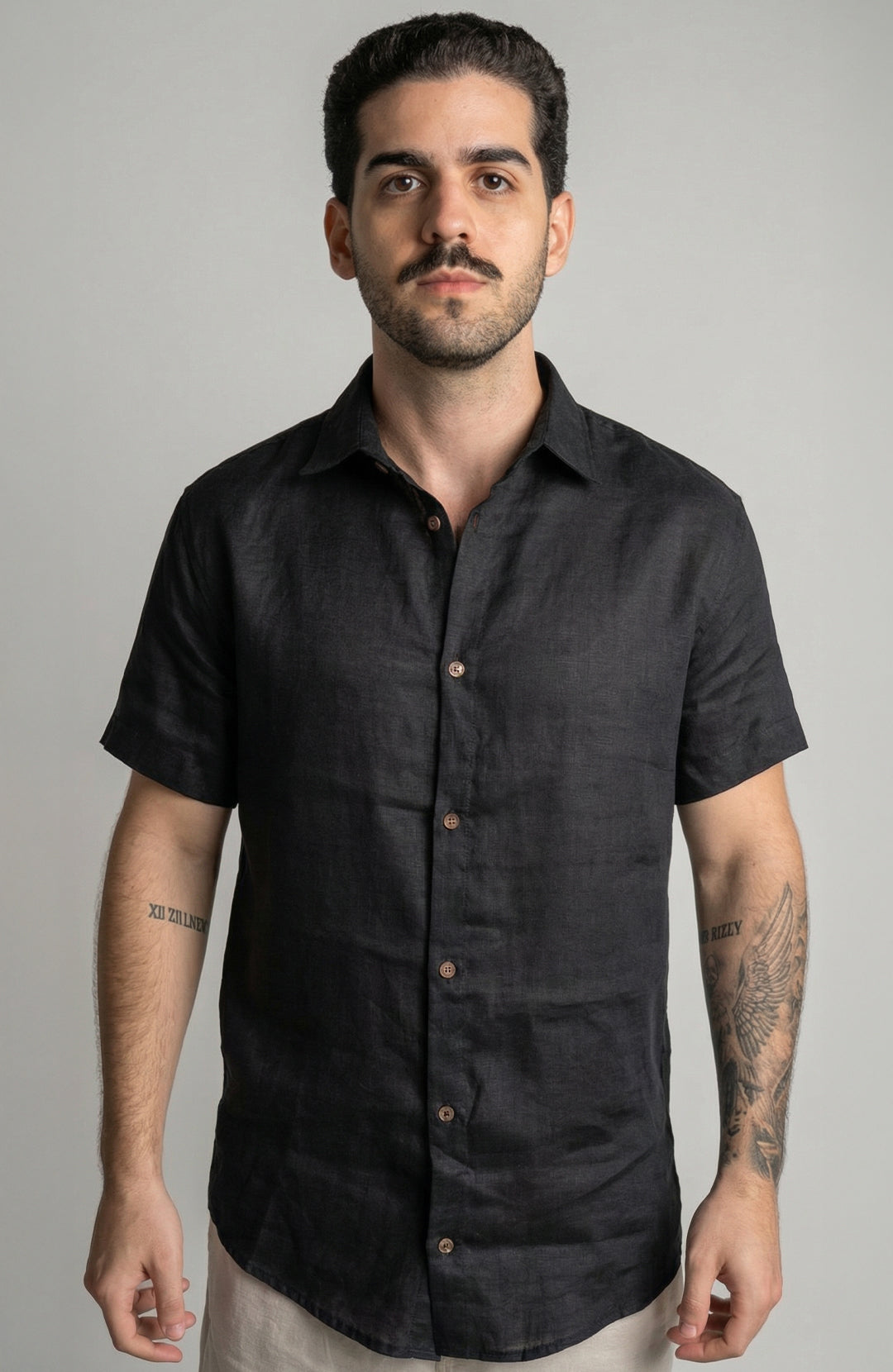 Camisa Linho Manga Curta