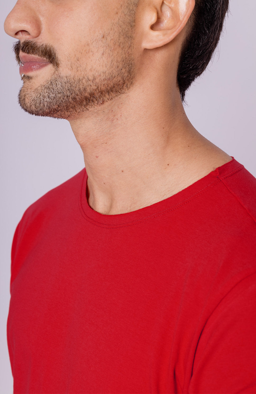 Camiseta Long masculina red Bázico, algodão egípcio com comprimento alongado #Cor_Red