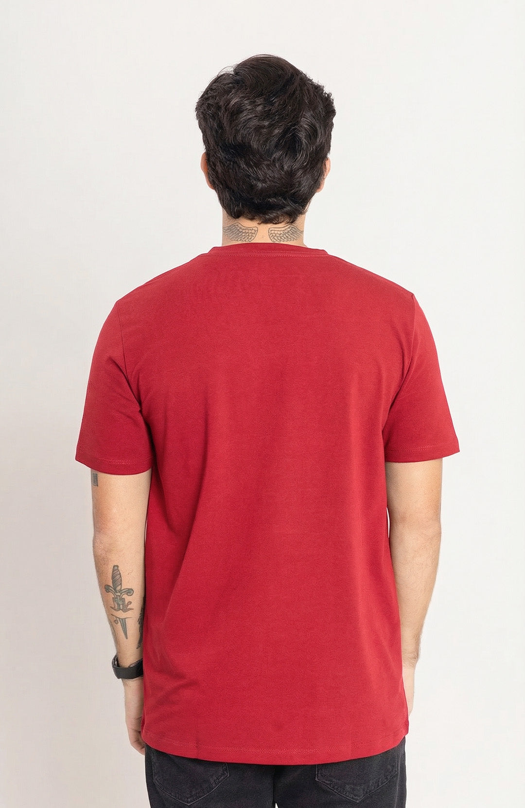 Camiseta Bázica Regular masculina red Bázico, algodão Powerful com caimento clássico #Cor_Red