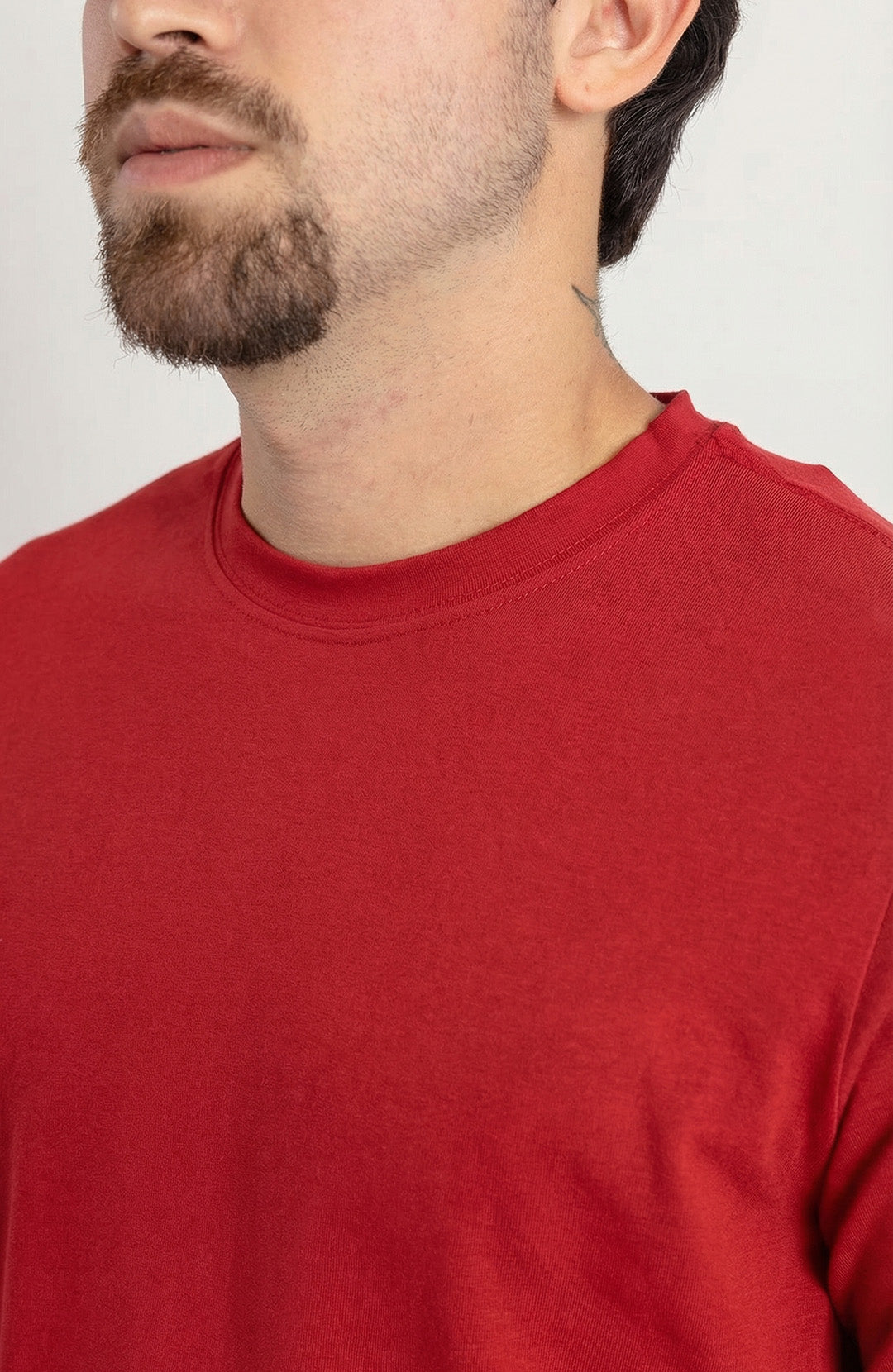 Camiseta Bázica Regular masculina red Bázico, algodão Powerful com caimento clássico #Cor_Red