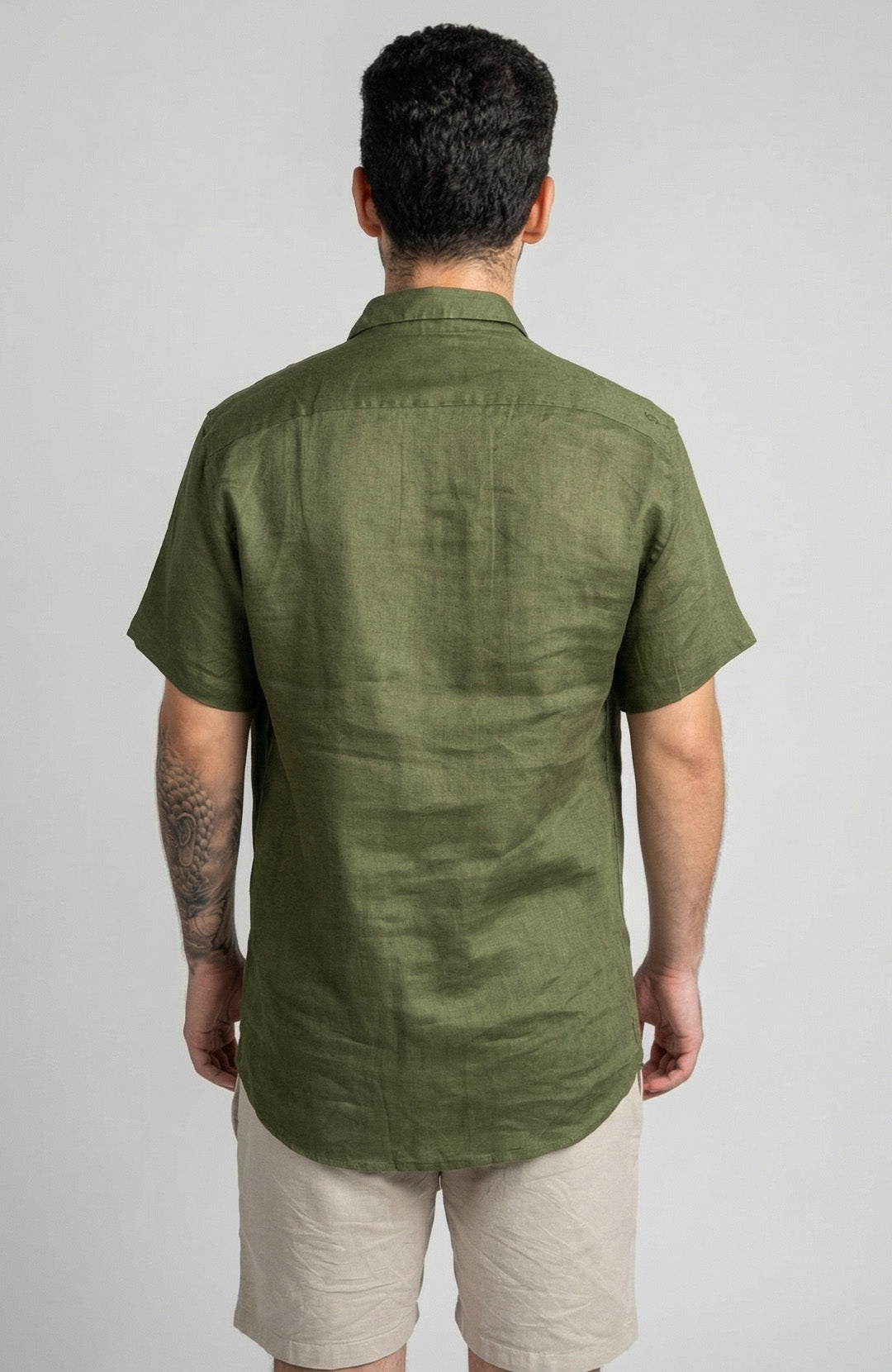 Camisa Linho Manga Curta