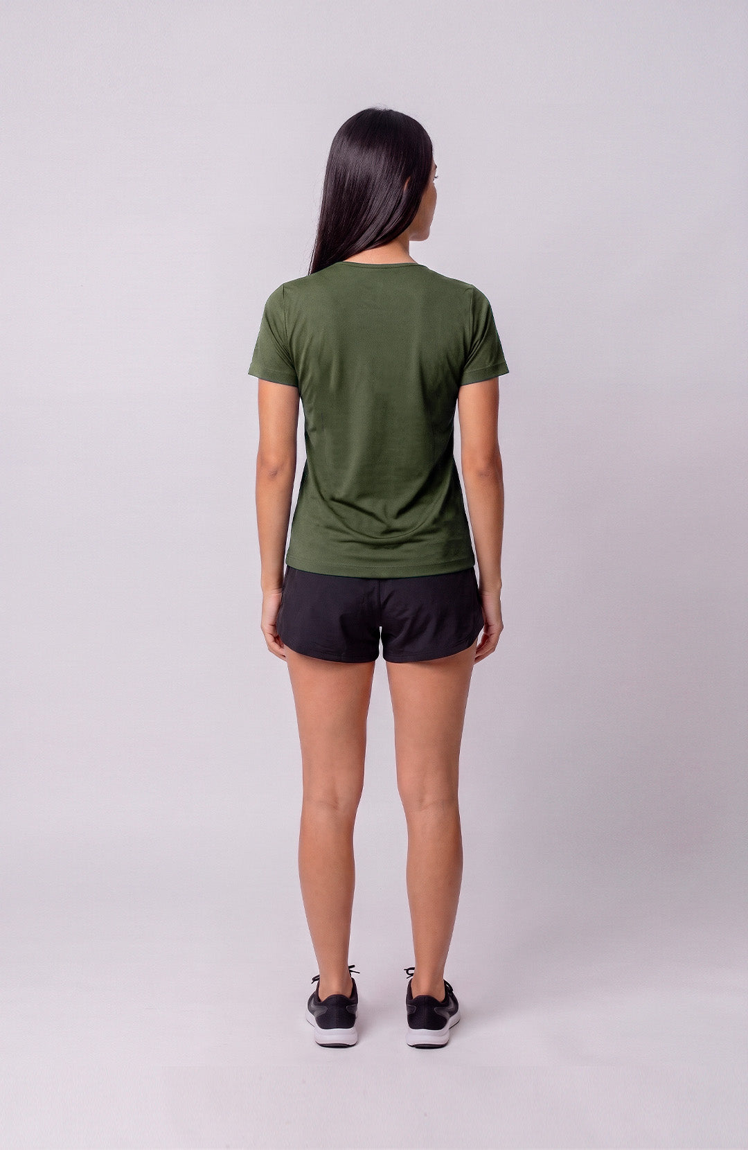 Regata esportiva Sport Classic feminina verde musgo Bázico, poliamida com toque gelado e secagem rápida #Cor_Verde Musgo