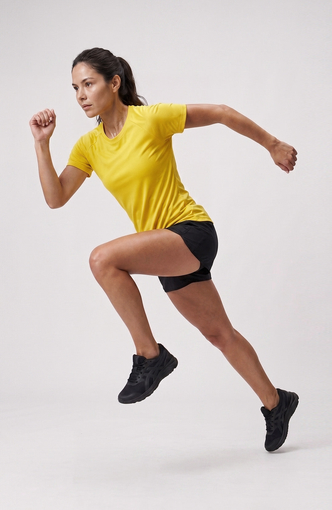 Regata esportiva Sport Classic feminina amarelo canário Bázico, poliamida com toque gelado e secagem rápida #Cor_Amarelo Canário