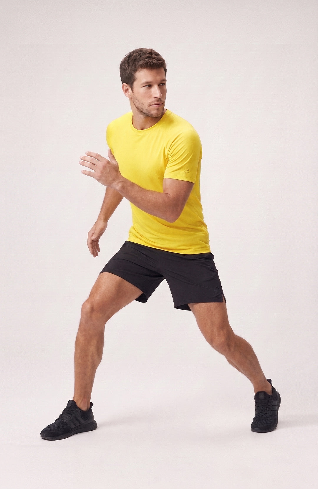 Regata esportiva Sport Classic masculina amarelo canário Bázico, poliamida com toque gelado e secagem rápida #Cor_Amarelo Canário