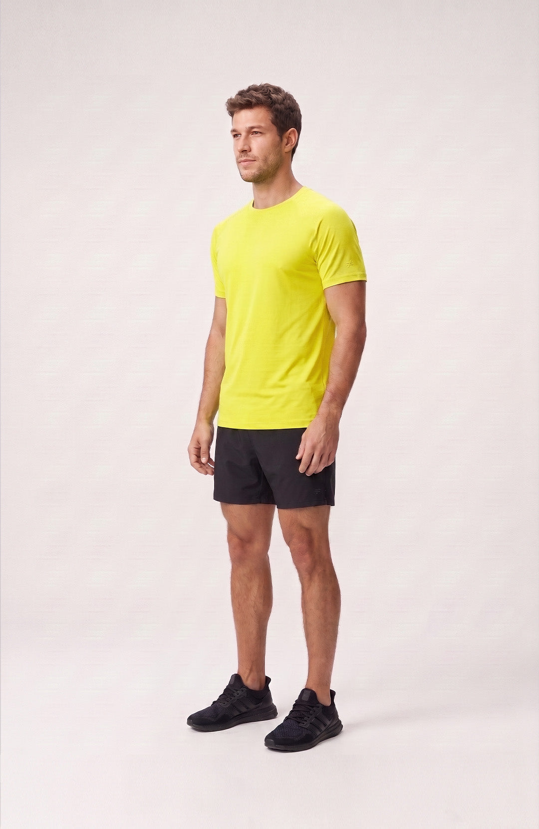 Regata esportiva Sport Classic masculina amarelo canário Bázico, poliamida com toque gelado e secagem rápida #Cor_Amarelo Canário