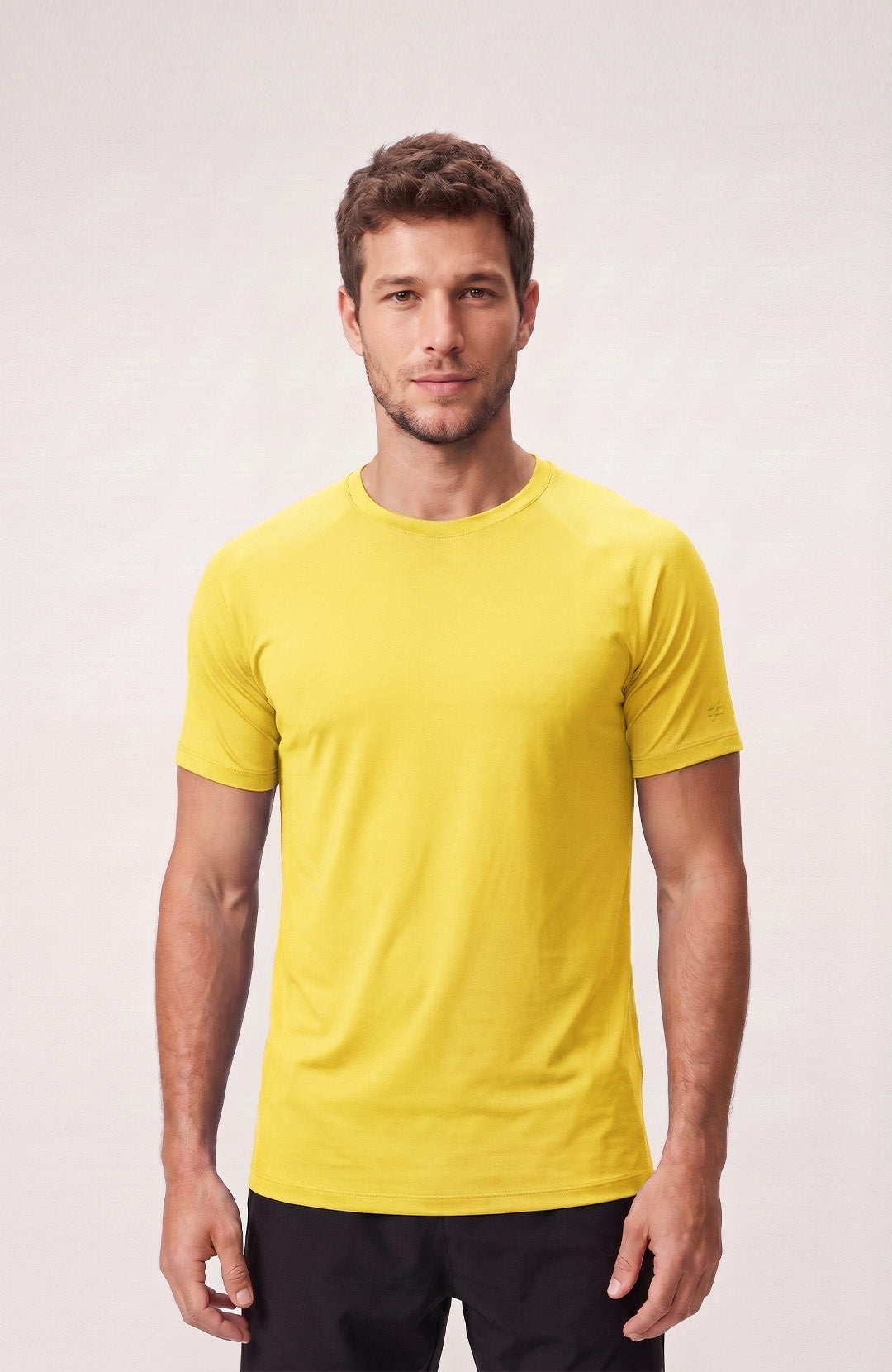 Regata esportiva Sport Classic masculina amarelo canário Bázico, poliamida com toque gelado e secagem rápida #Cor_Amarelo Canário