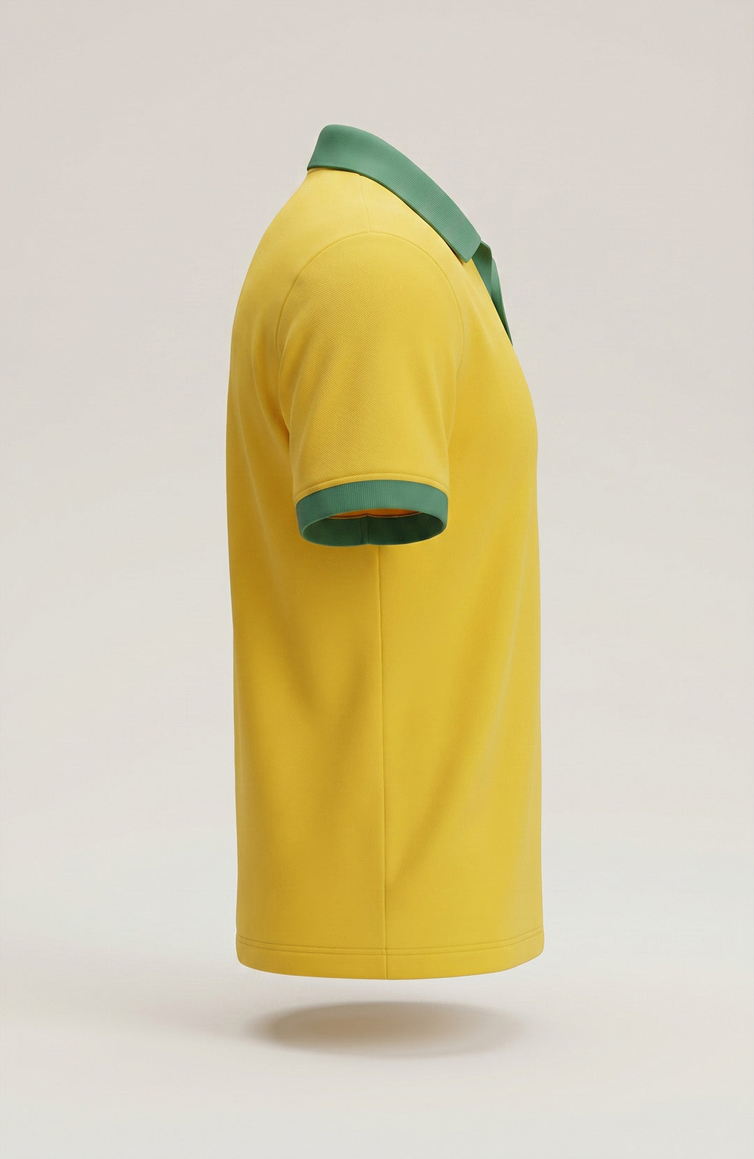 Camisa polo masculina Duo bicolor amarela e verde Bázico, algodão egípcio Powerful com gola estruturada #Cor_Amarelo / Verde