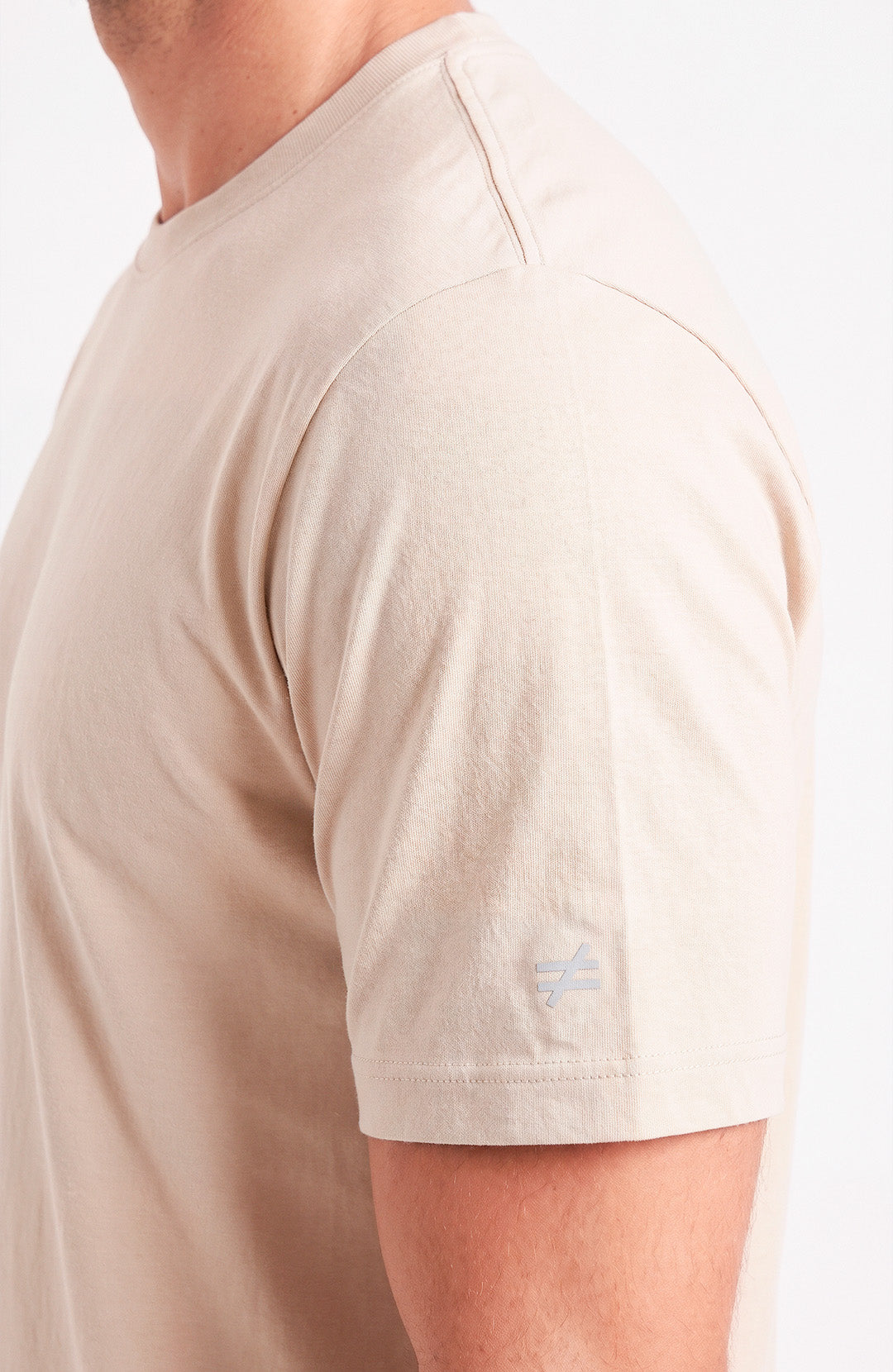 Camiseta Bázica Regular masculina areia Bázico, algodão Powerful com caimento clássico #Cor_Areia