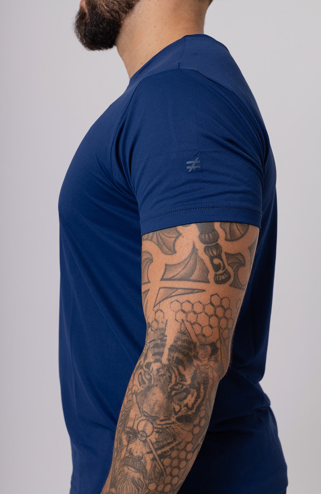 Regata esportiva Sport Classic masculina azul escuro Bázico, poliamida com toque gelado e secagem rápida #Cor_Azul Escuro