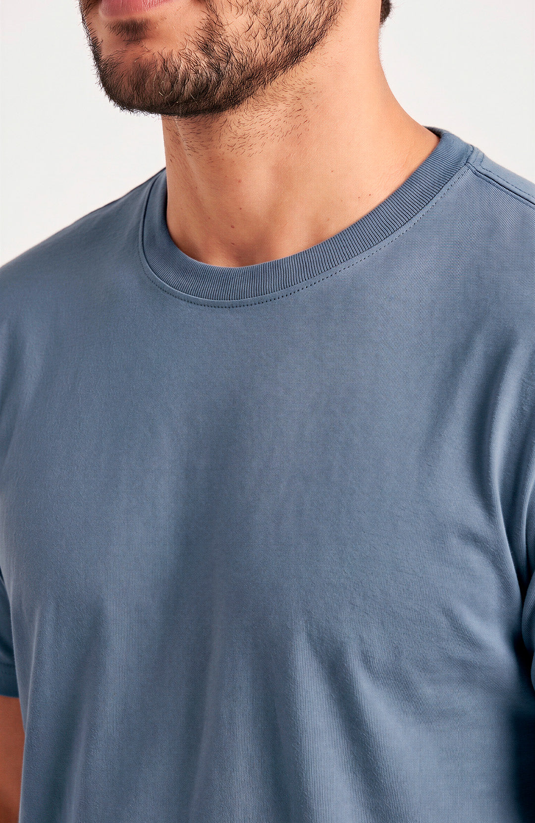 Camiseta Bázica Regular masculina azul lunar Bázico, algodão Powerful com caimento clássico #Cor_Azul Lunar