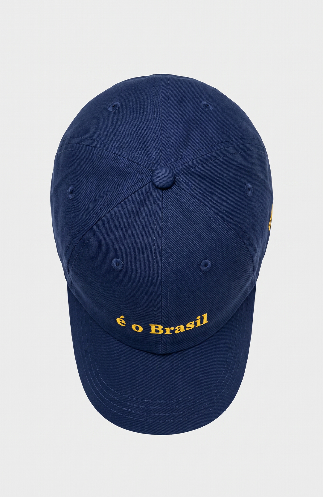 Boné Bázico Duo bicolor azul-marinho e amarelo aba estruturada, acessório streetwear premium #Cor_Azul-marinho / Amarelo