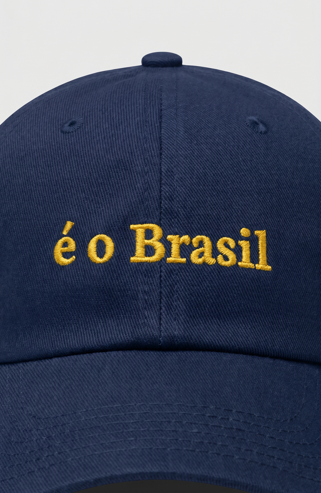 Boné Bázico Duo bicolor azul-marinho e amarelo aba estruturada, acessório streetwear premium #Cor_Azul-marinho / Amarelo