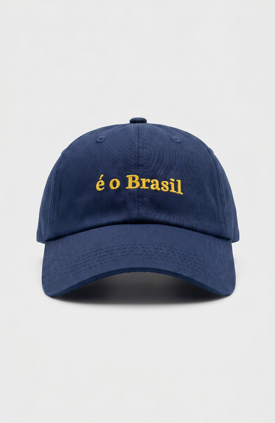 Boné Bázico Duo bicolor azul-marinho e amarelo aba estruturada, acessório streetwear premium #Cor_Azul-marinho / Amarelo