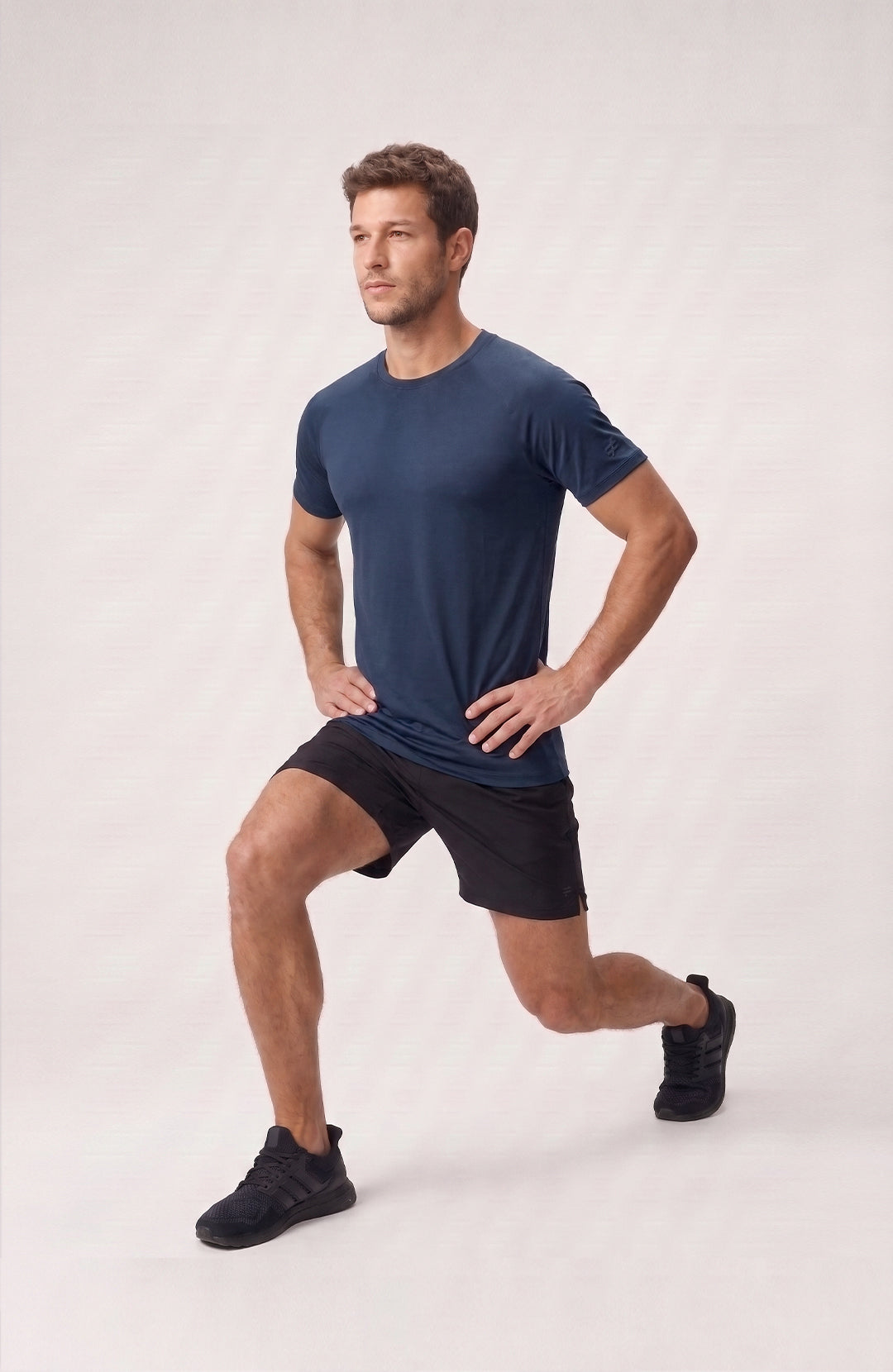 Regata esportiva Sport Classic masculina azul-marinho Bázico, poliamida com toque gelado e secagem rápida #Cor_Azul-marinho