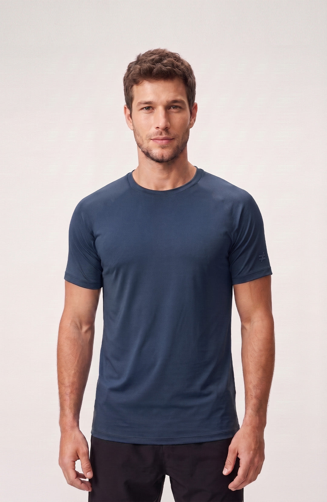 Regata esportiva Sport Classic masculina azul-marinho Bázico, poliamida com toque gelado e secagem rápida #Cor_Azul-marinho
