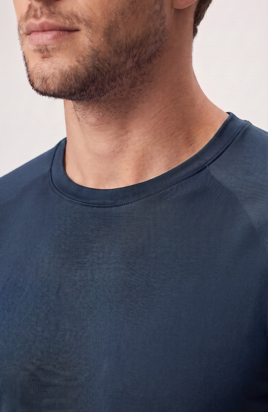 Regata esportiva Sport Classic masculina azul-marinho Bázico, poliamida com toque gelado e secagem rápida #Cor_Azul-marinho