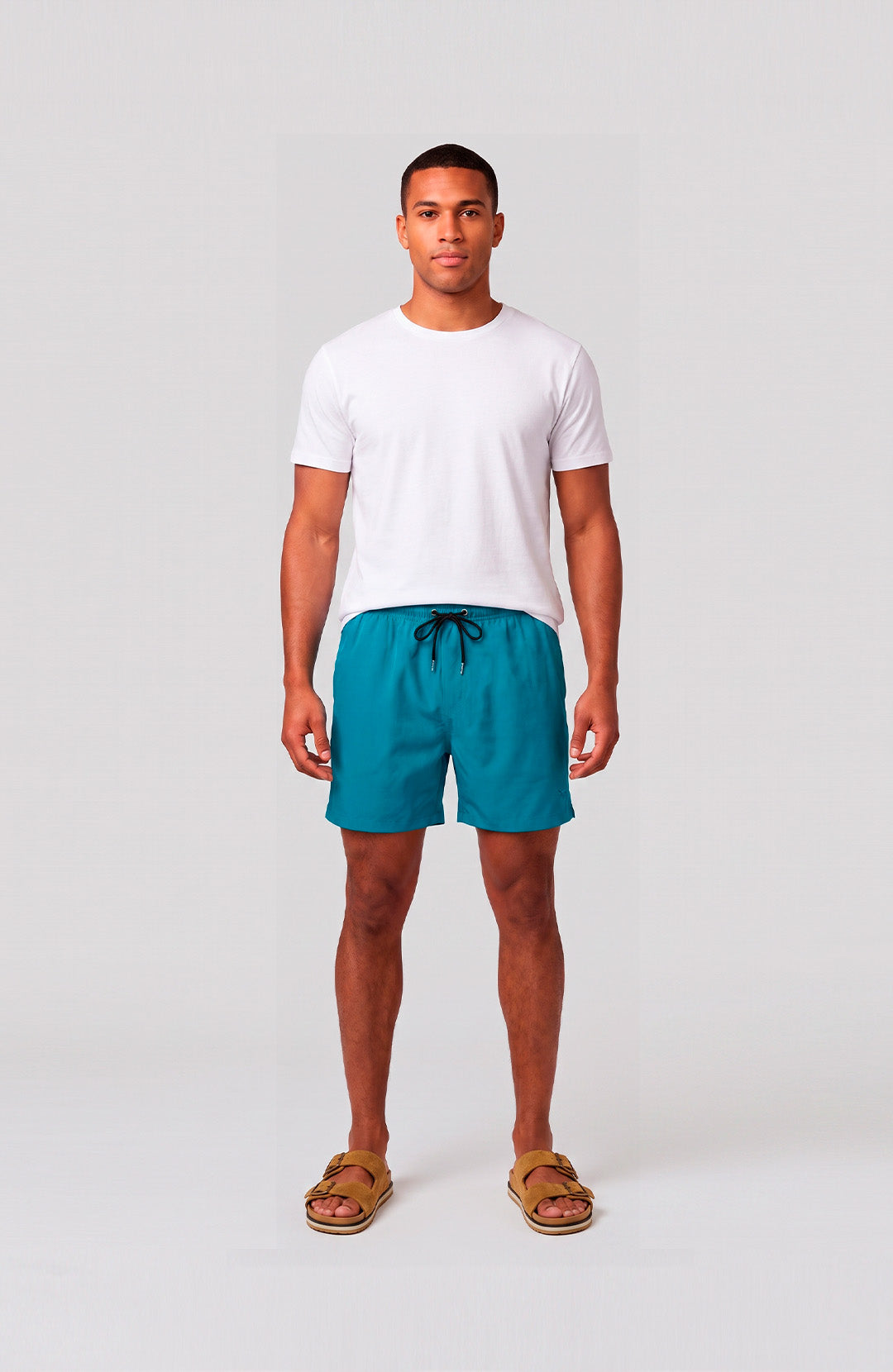 Swim Short Bázico masculino azul petróleo Bázico, tecido de secagem rápida para praia e piscina #Cor_Azul Petróleo