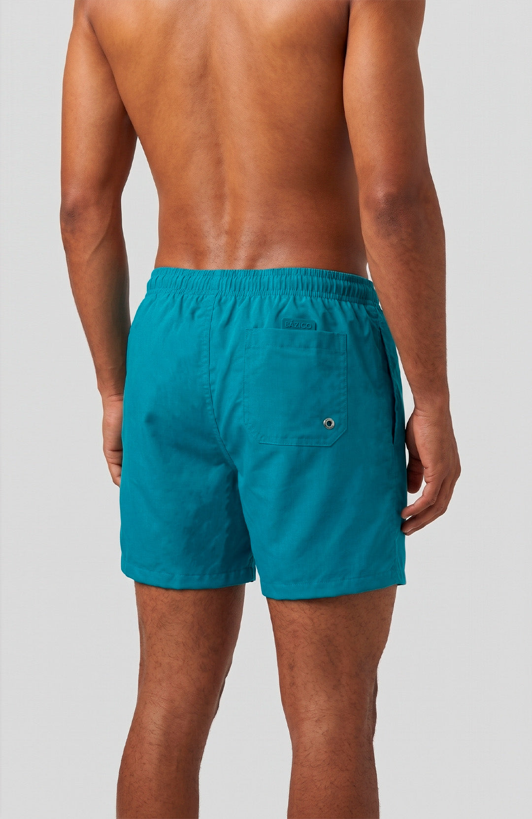 Swim Short Bázico masculino azul petróleo Bázico, tecido de secagem rápida para praia e piscina #Cor_Azul Petróleo