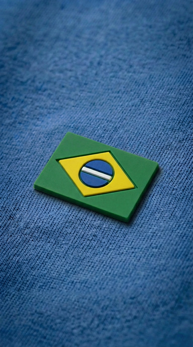 Customização Bandeira Brasil DTF verde Bázico, transfer térmico para personalização de camisetas #Cor_Verde