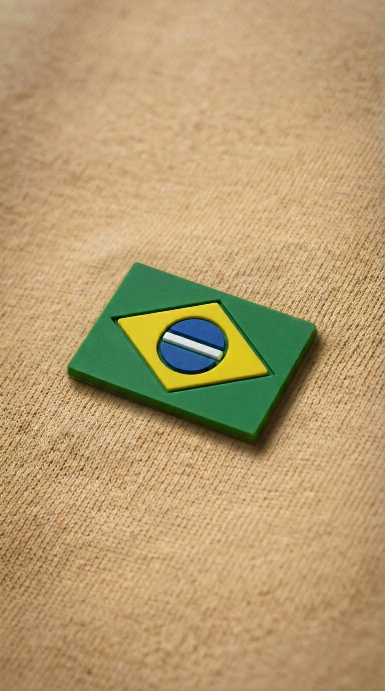 Customização Bandeira Brasil DTF verde Bázico, transfer térmico para personalização de camisetas #Cor_Verde