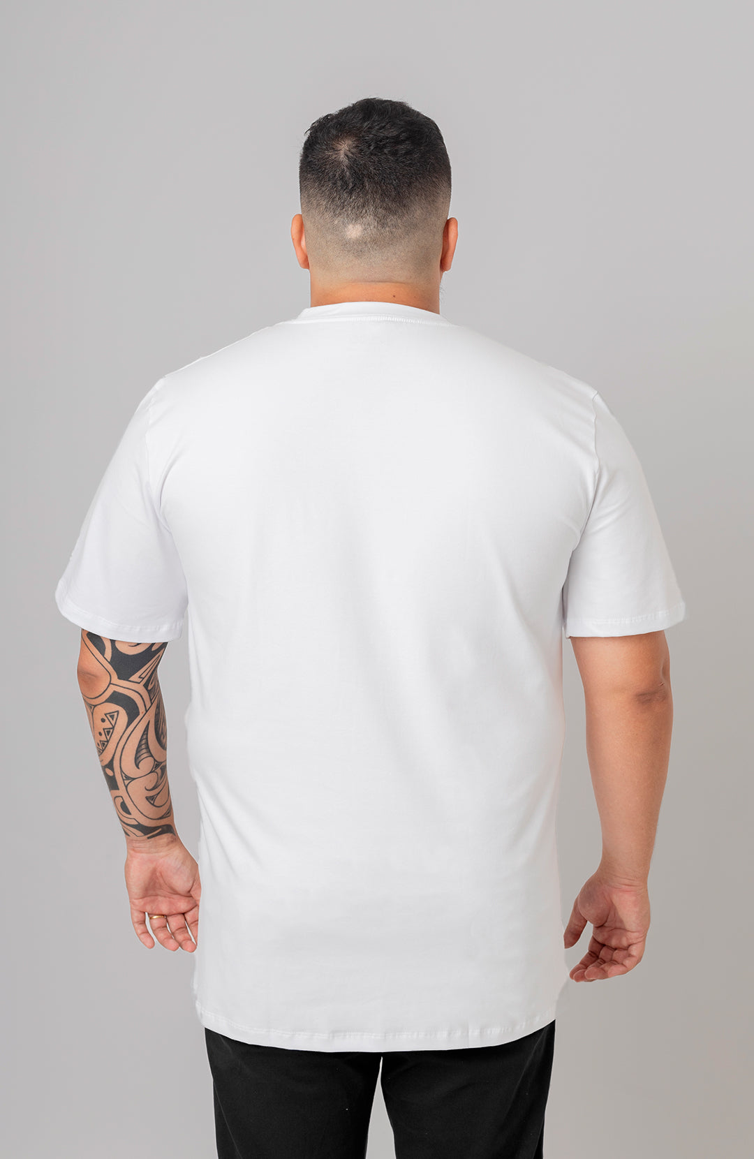 Camiseta Bázica Regular masculina branca Bázico, algodão Powerful com caimento clássico #Cor_Branco