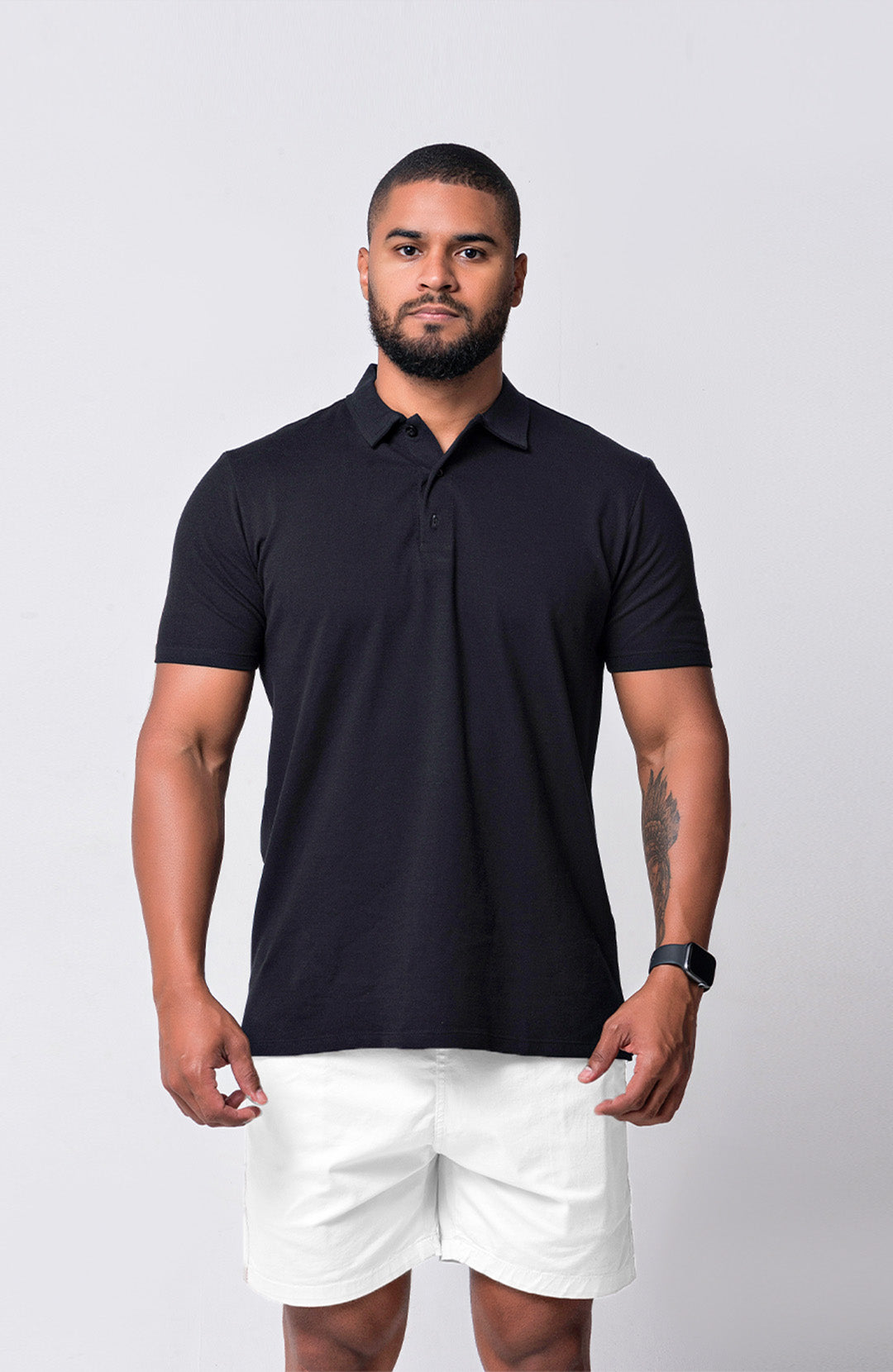 Short Bázico branco algodão com caimento versátil e confortável #Cor_Branco