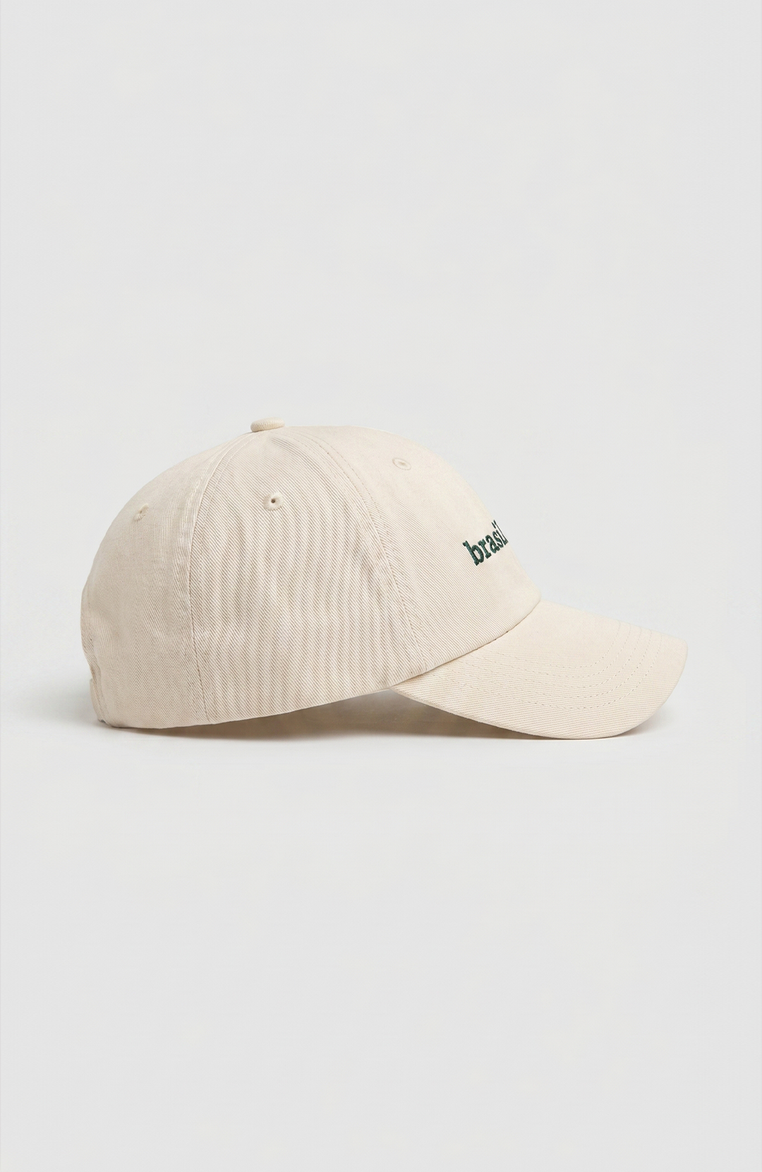 Boné Bázico Duo bicolor cru e verde aba estruturada, acessório streetwear premium #Cor_Cru / Verde