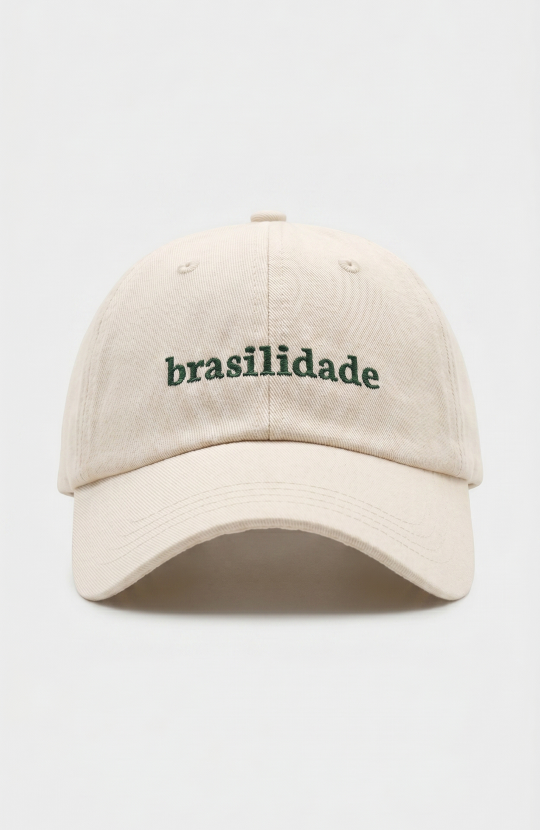 Boné Bázico Duo bicolor cru e verde aba estruturada, acessório streetwear premium #Cor_Cru / Verde