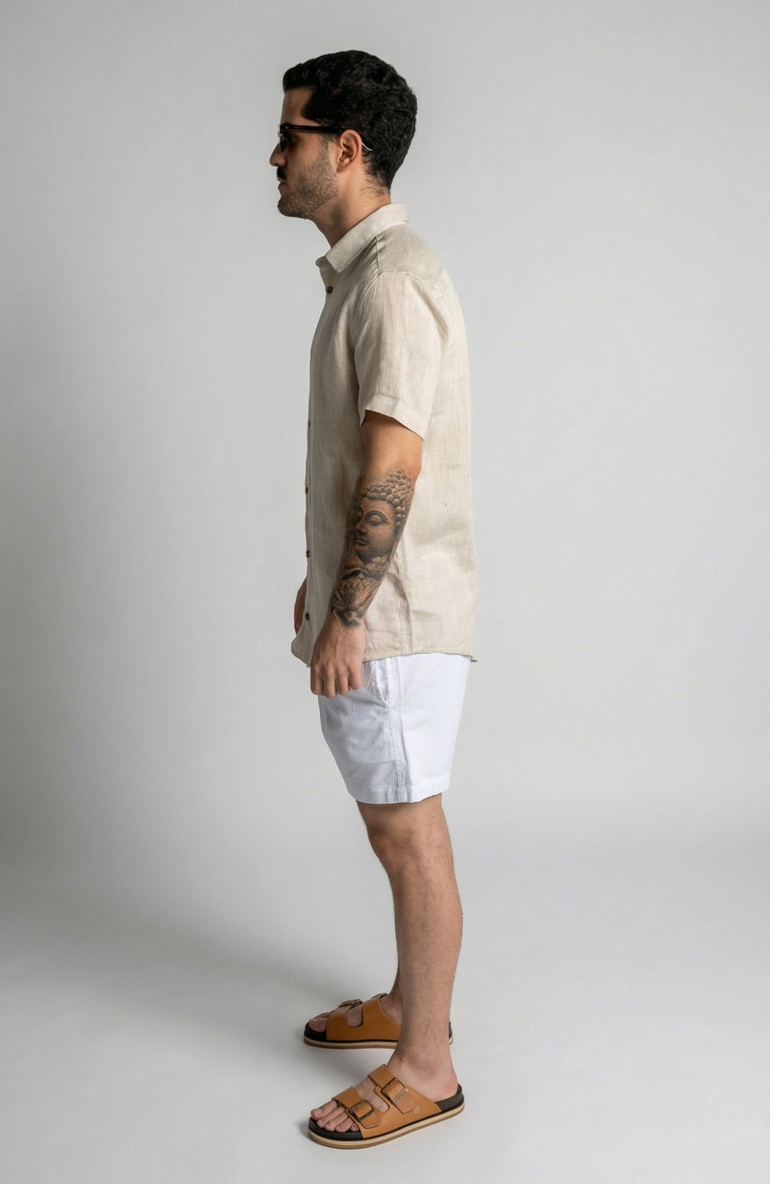 Camisa Linho Manga Curta