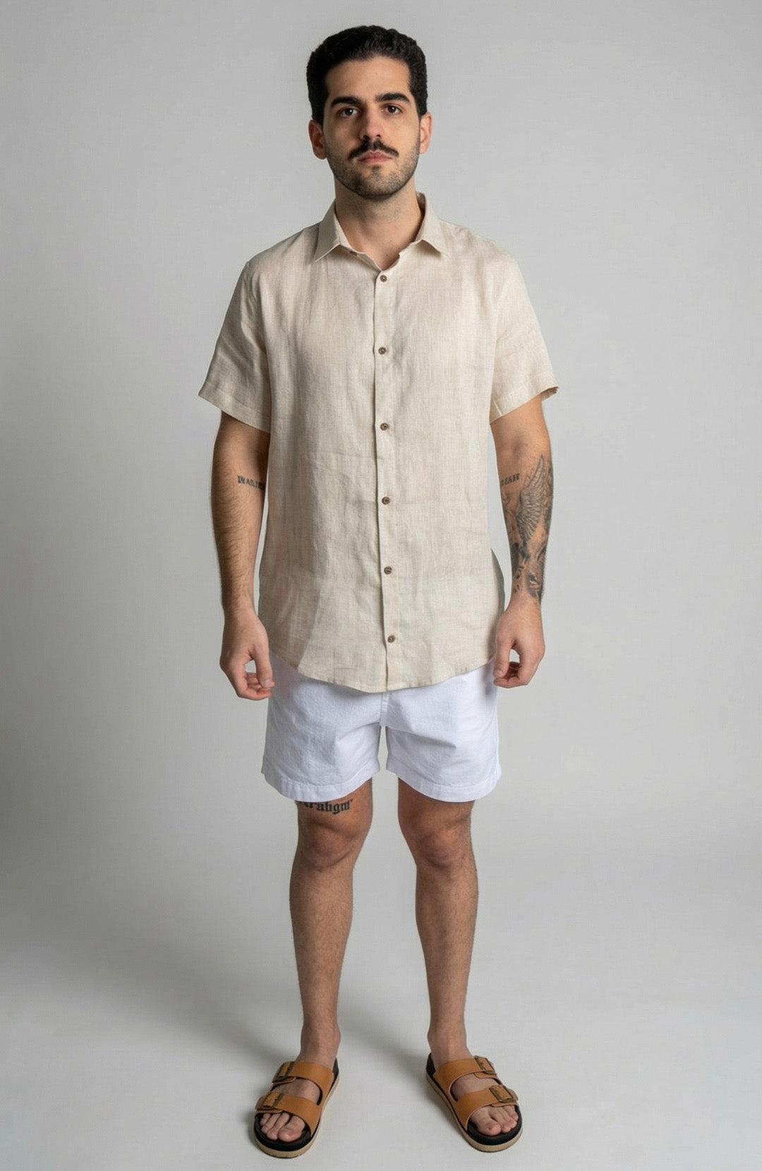 Camisa Linho Manga Curta