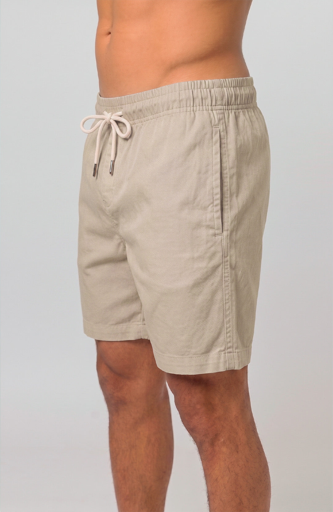 Short Bázico branco algodão com caimento versátil e confortável #Cor_Nude