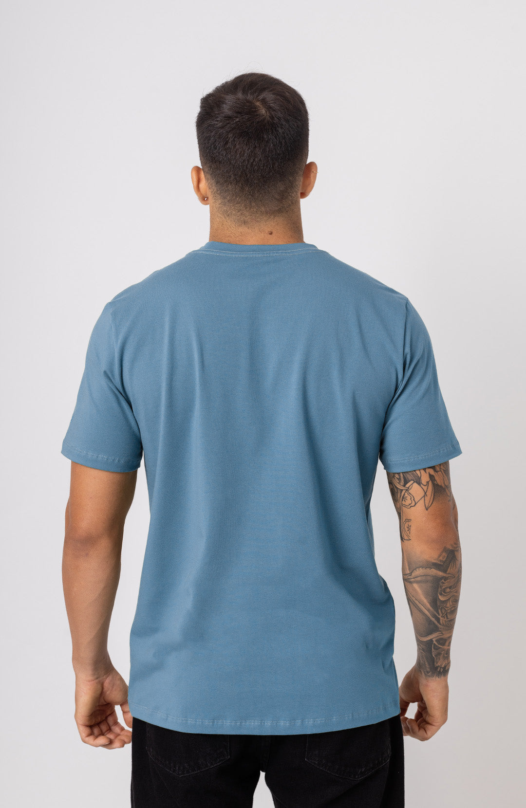 Camiseta Bázica Regular masculina ocean Bázico, algodão Powerful com caimento clássico #Cor_Ocean